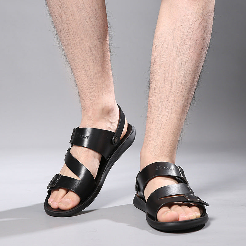 Sandales Hommes cuir Confortable pour été