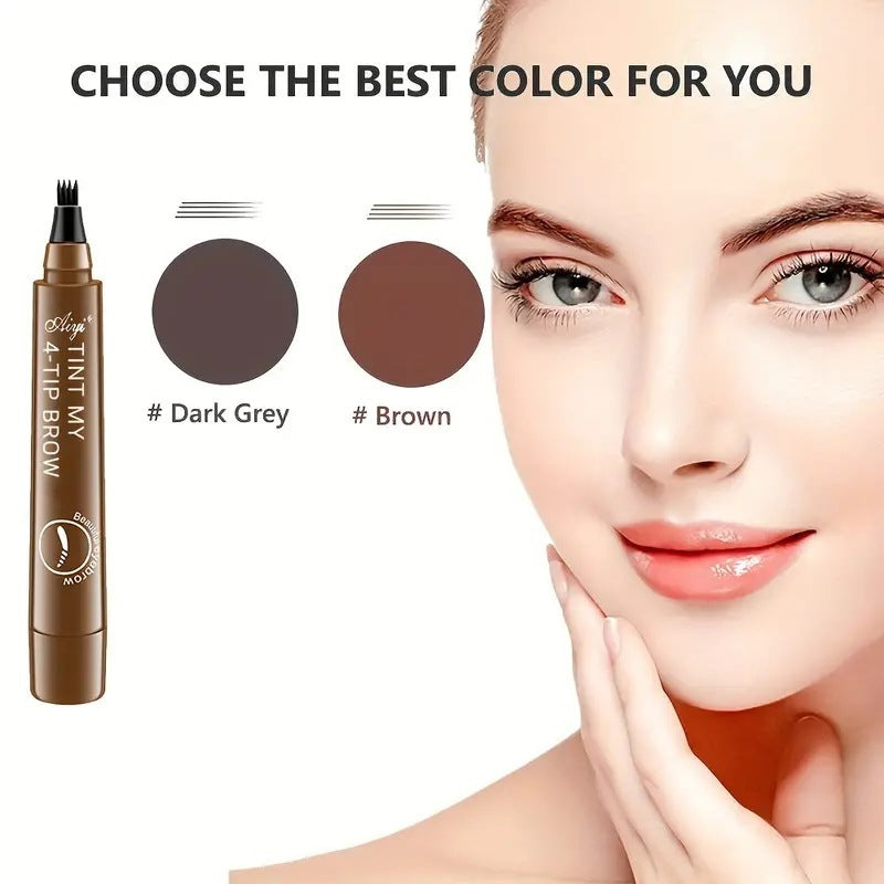 Crayon à sourcils à quatre têtes : longue durée, sans bavures