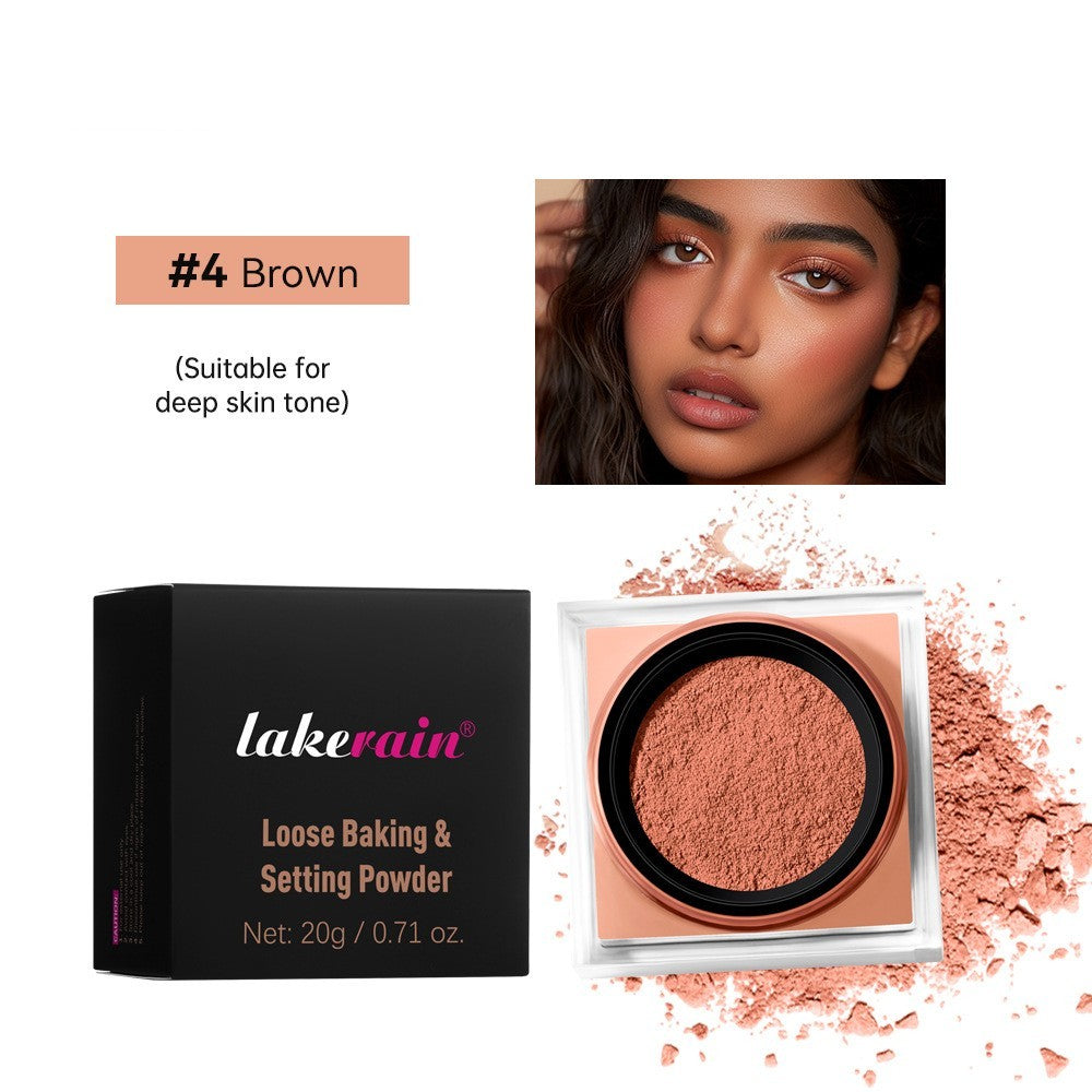 Boîte carrée de finition poudre libre couleur de peau uniforme