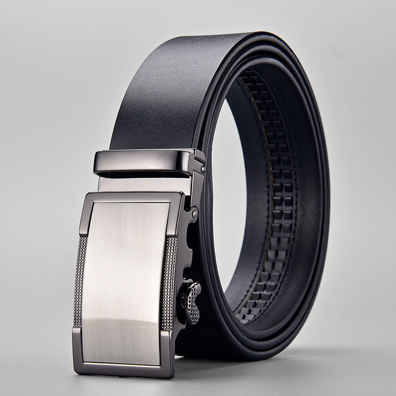 Ceinture en cuir deux couches pour homme