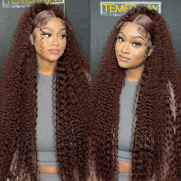 Perruque de cheveux humains brun chocolat pour les femmes