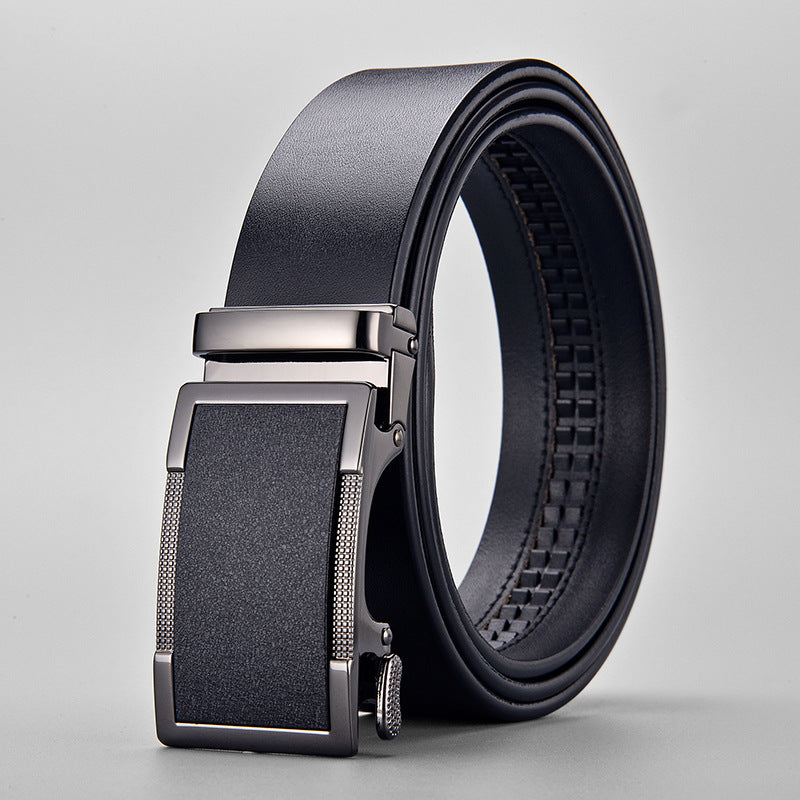 Ceinture en cuir deux couches pour homme