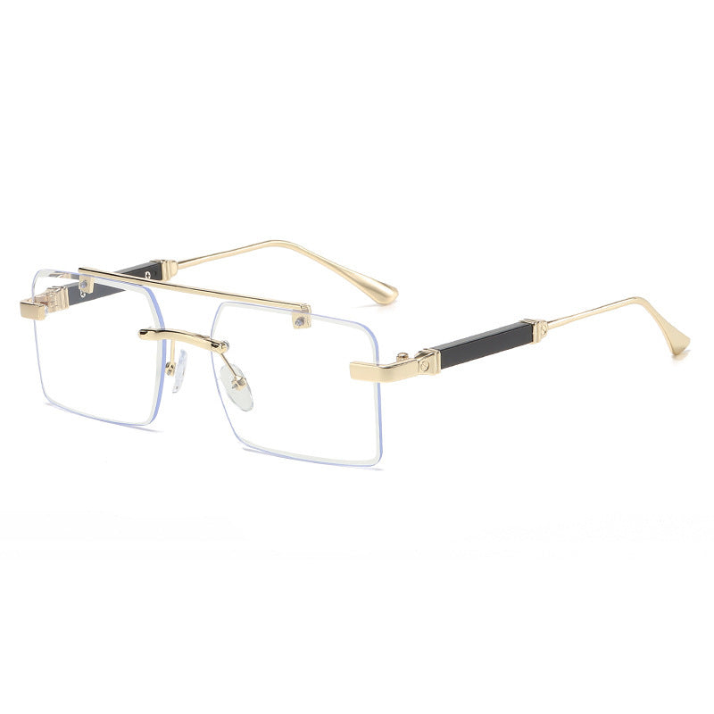 Lunettes de soleil carrées à double faisceau pour hommes