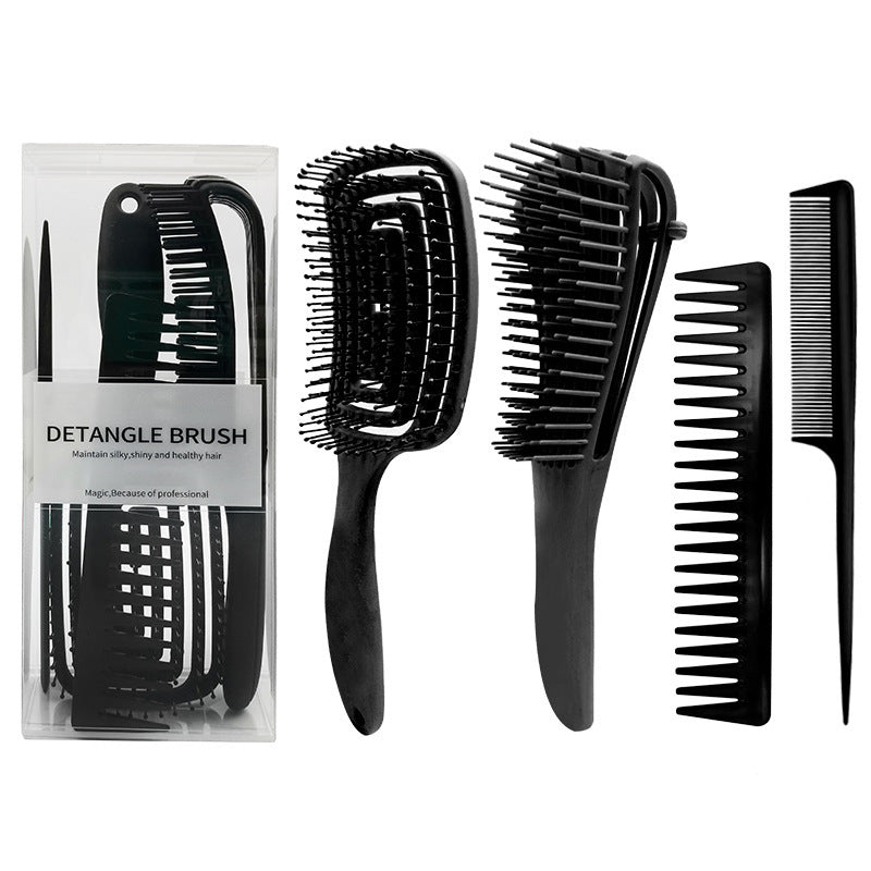 Peigne à huit griffes Ensemble de peignes multifonctionnels Creux Coiffure