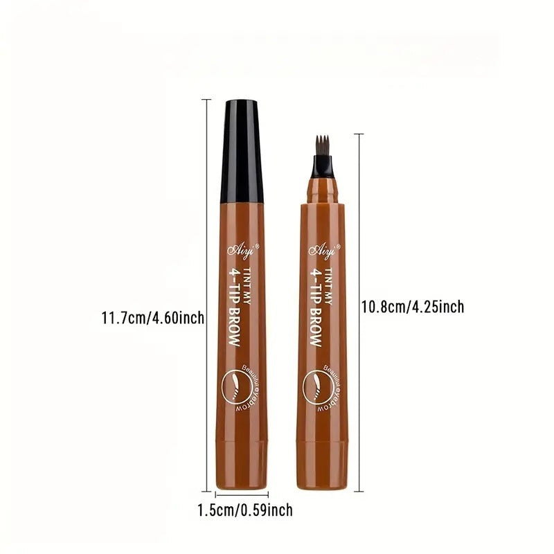 Crayon à sourcils à quatre têtes : longue durée, sans bavures