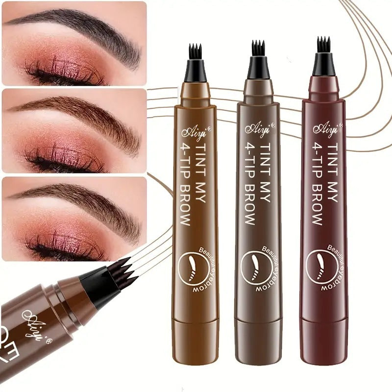 Crayon à sourcils à quatre têtes : longue durée, sans bavures