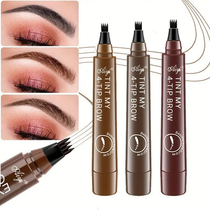 Crayon à sourcils à quatre têtes : longue durée, sans bavures