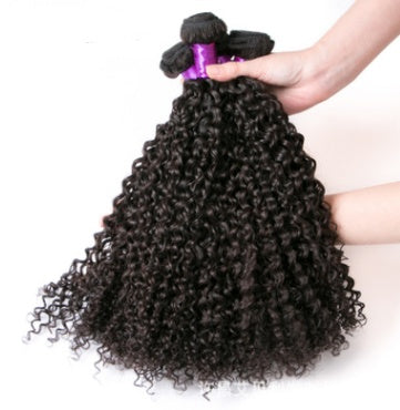 Brésilien vierge cheveux humains Kinky Curly Brésil véritable perruque cheveux rideau