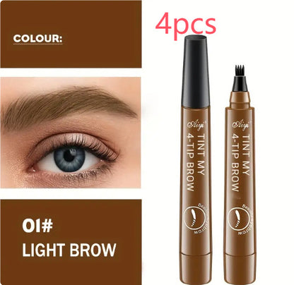 Crayon à sourcils à quatre têtes : longue durée, sans bavures