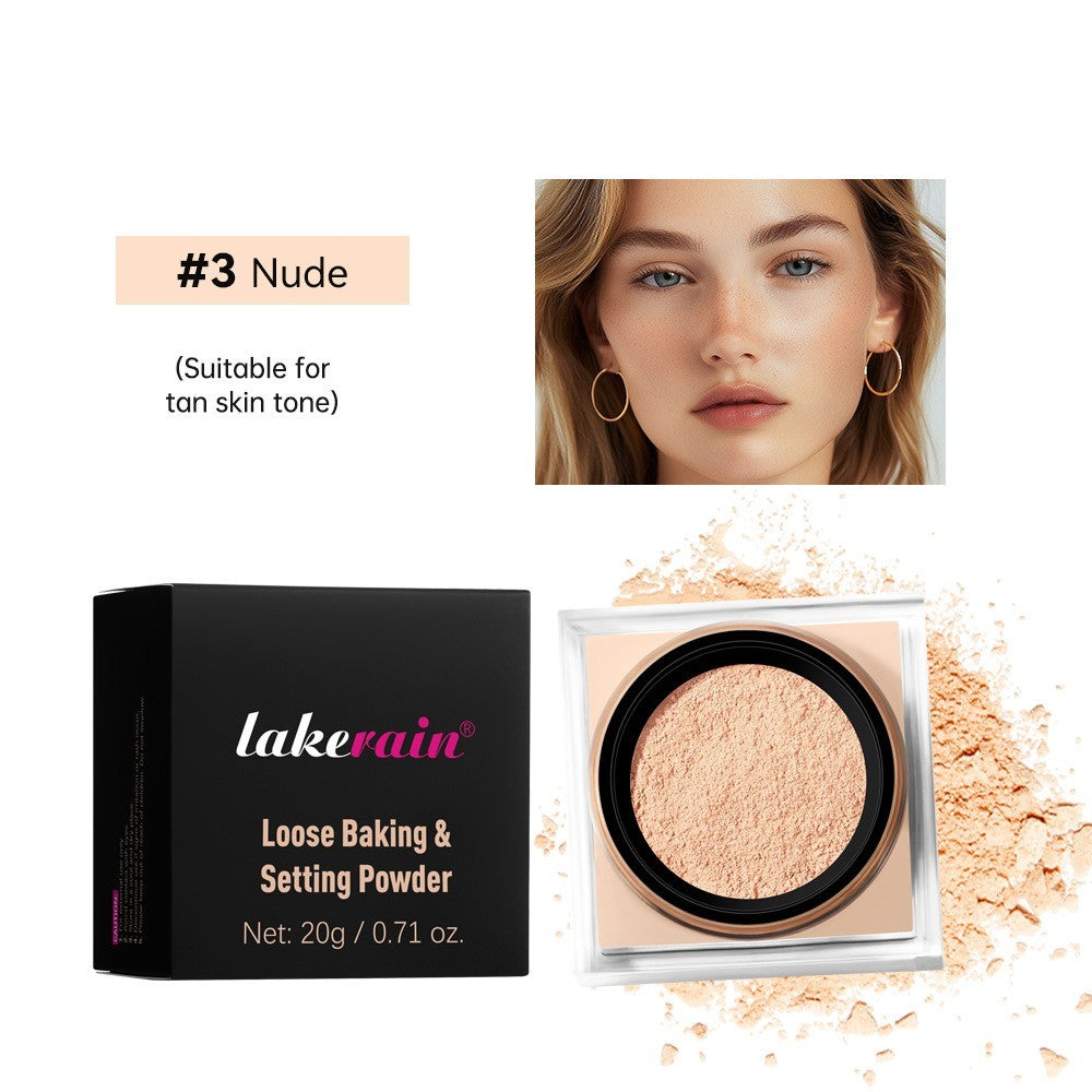 Boîte carrée de finition poudre libre couleur de peau uniforme