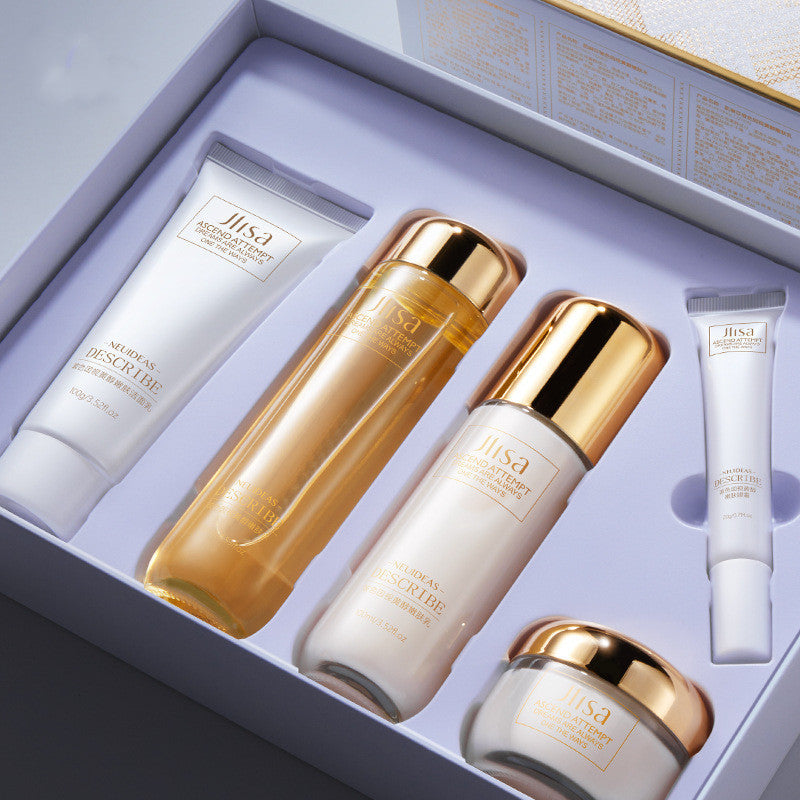 Ensemble de cinq pièces de luxe de couleur de verre Mylinsha pour le rajeunissement de la peau