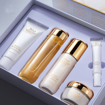 Ensemble de cinq pièces de luxe de couleur de verre Mylinsha pour le rajeunissement de la peau