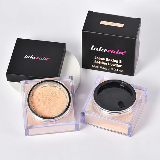Boîte carrée de finition poudre libre couleur de peau uniforme
