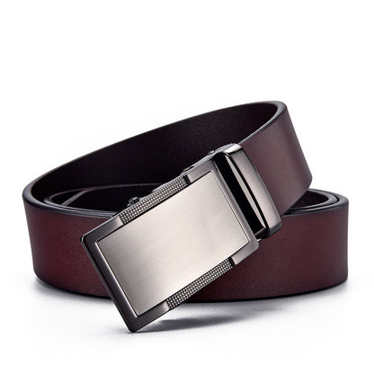 Ceinture en cuir deux couches pour homme