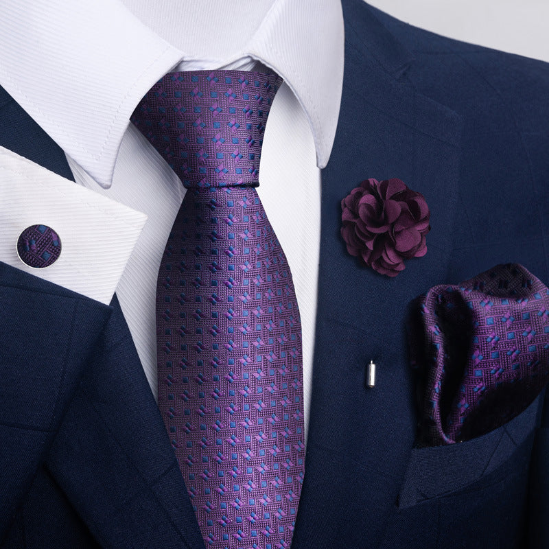 Costume cravate homme Pocket Square Combo 8