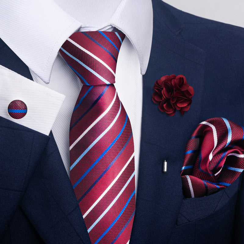 Costume cravate homme Pocket Square Combo 8