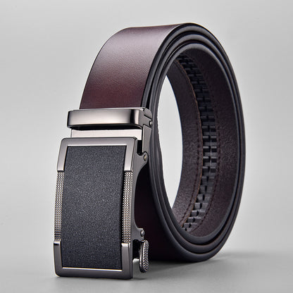 Ceinture en cuir deux couches pour homme