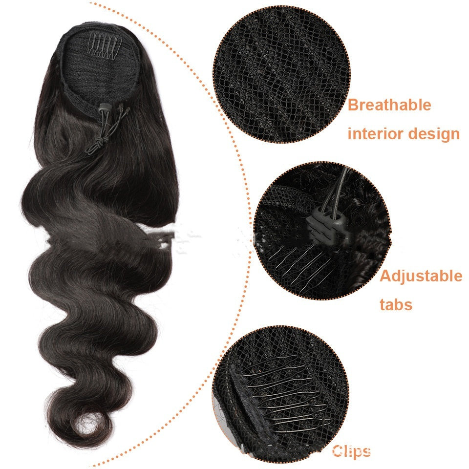 extensions Ponytail de cheveux humains wave