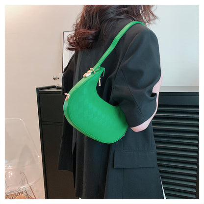 Sac à main français sous les bras élégant à motif de losange à épaule très chic