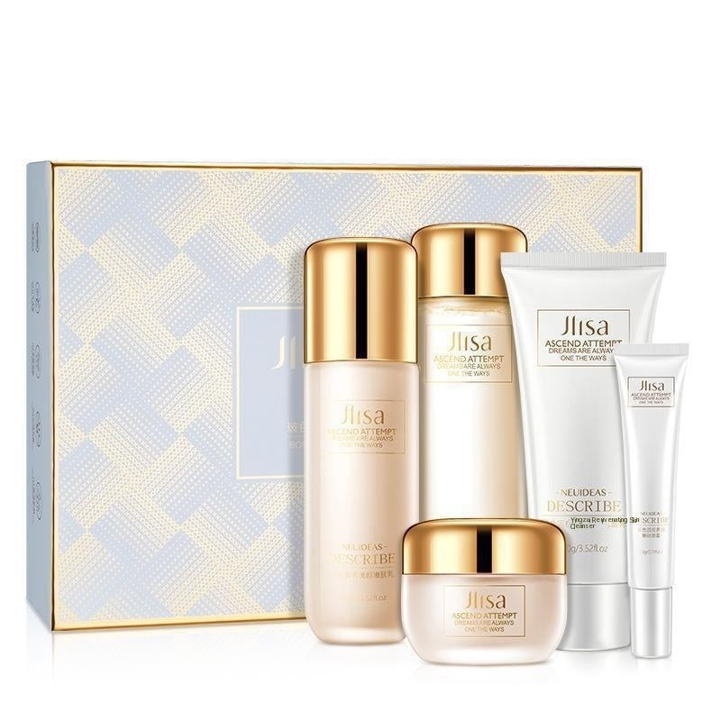 Ensemble de cinq pièces de luxe de couleur de verre Mylinsha pour le rajeunissement de la peau