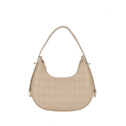 Sac à main français sous les bras élégant à motif de losange à épaule très chic